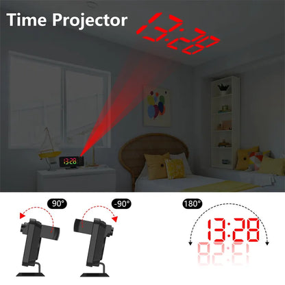 Digital Alarm Clock with Dynamic RGB Projection