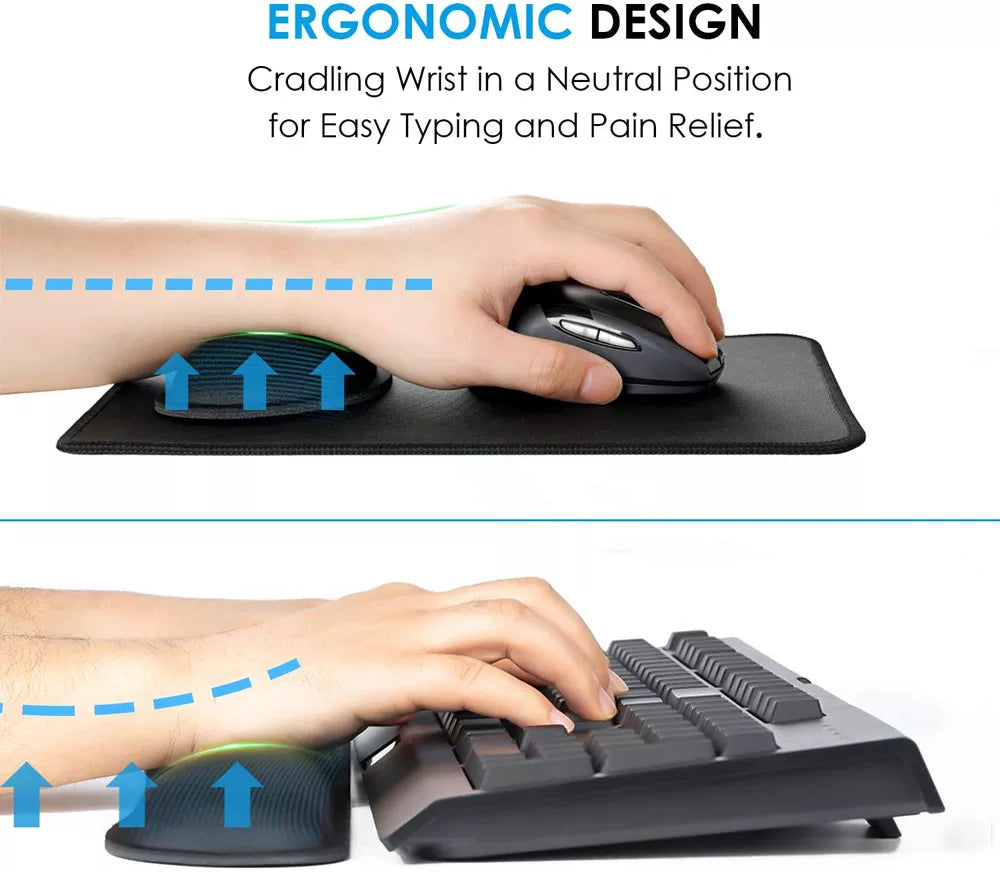 Superfine Fiber Keyboard and Mouse Wrist Rest