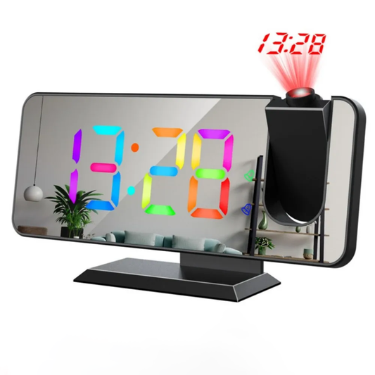 Digital Alarm Clock with Dynamic RGB Projection